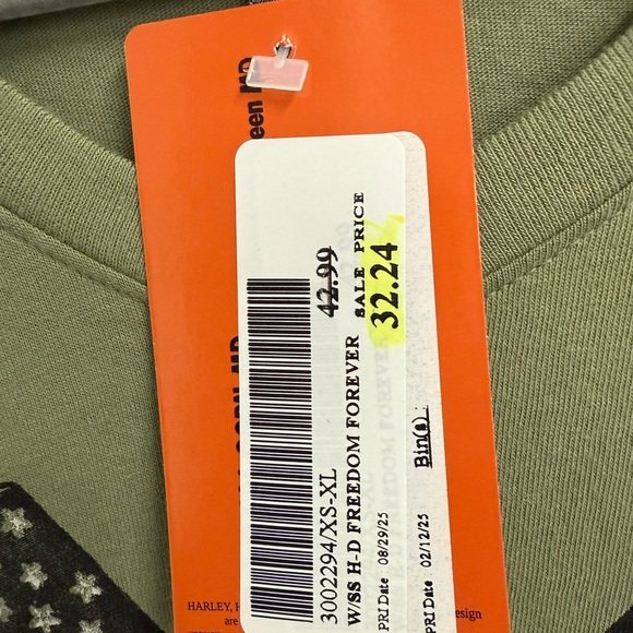 Harley-Davidson Women's Olive Graphic Tee - Picture 6 of 6